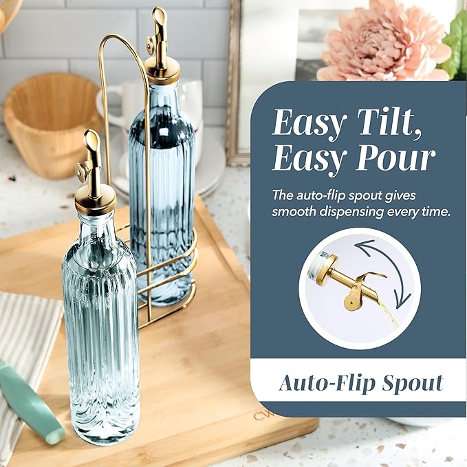 COOK WITH COLOR Glass Olive Oil Bottle Dispenser - Image 3