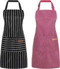 2 Pack Cooking Aprons Adjustable Bib Apron by Unknown