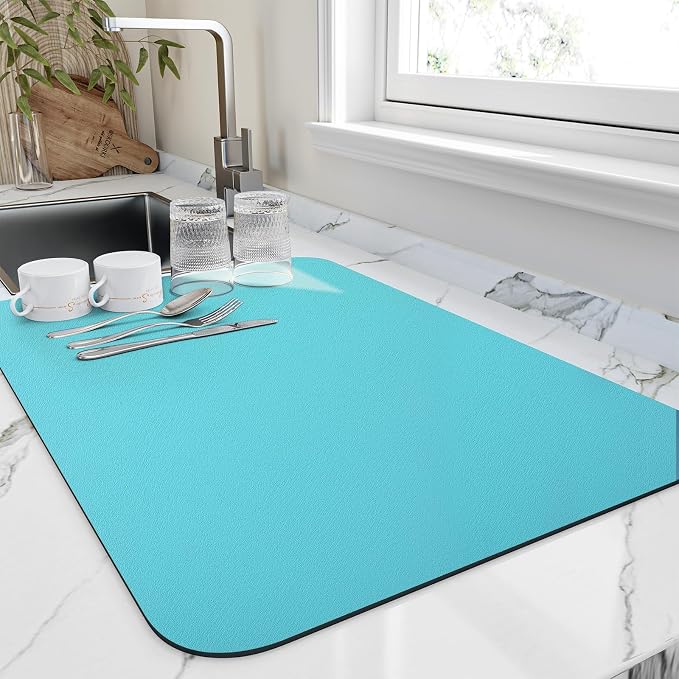 HotLive Dish Drying Mat for Kitchen Counter, Heat Resistant Drainer Mats by HotLive