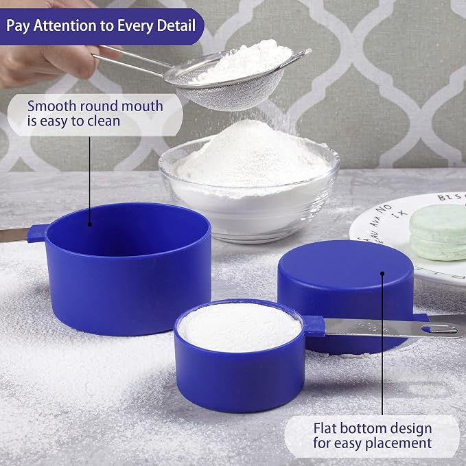 Measuring Cups and Spoons Set of Huygens Kitchen Gadgets 10 Pieces, Stackable - Image 4