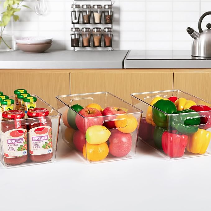 YIHONG 12 Pack Clear Pantry Organizer Bins, Plastic Containers - Image 8