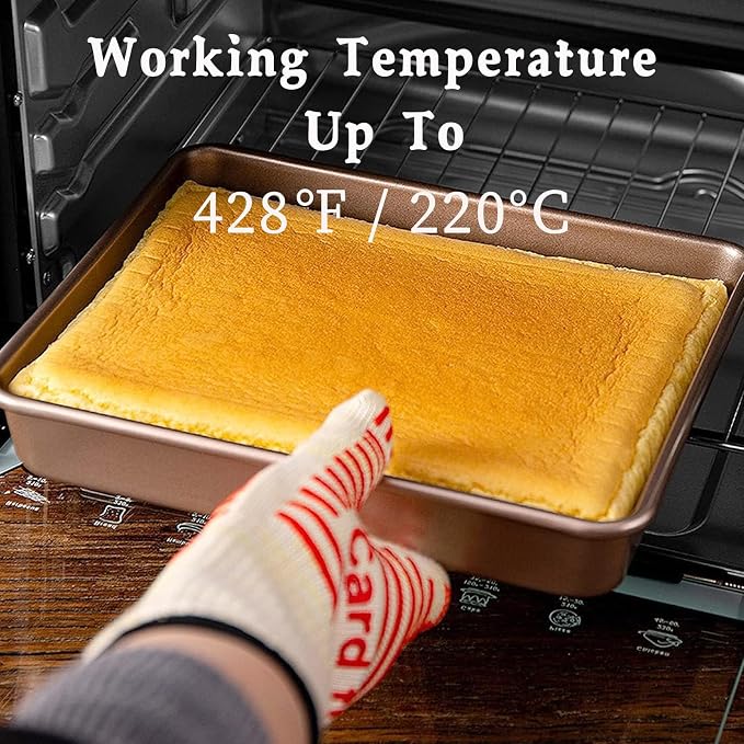 12" x 10" Cookie Sheet Pan Set, 2 Pack Nonstick Baking Sheets, Commercial - Image 8