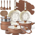 CAROTE 25-Piece Ceramic Cookware Set, Nonstick Pots and Pans Set by CAROTE