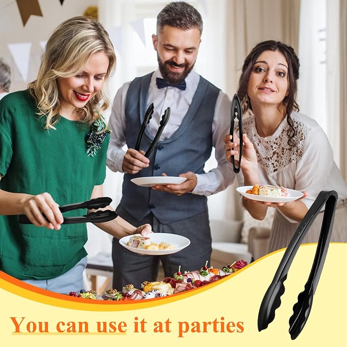 Tessco for you 100 Pcs Plastic Tongs for Serving Bulk, 9 Inch Plastic - Image 7