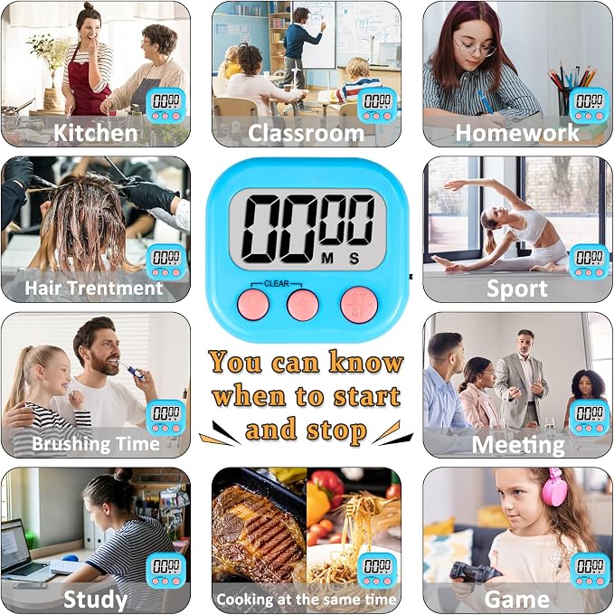 ZILLEEN Classroom Timers for Kids Classroom Magnetic Digital Kitchen Timers for - Image 5