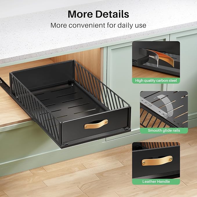 Pull out Cabinet Organizer, Heavy Duty Slide out Pantry Shelves Drawer Storage - Image 7
