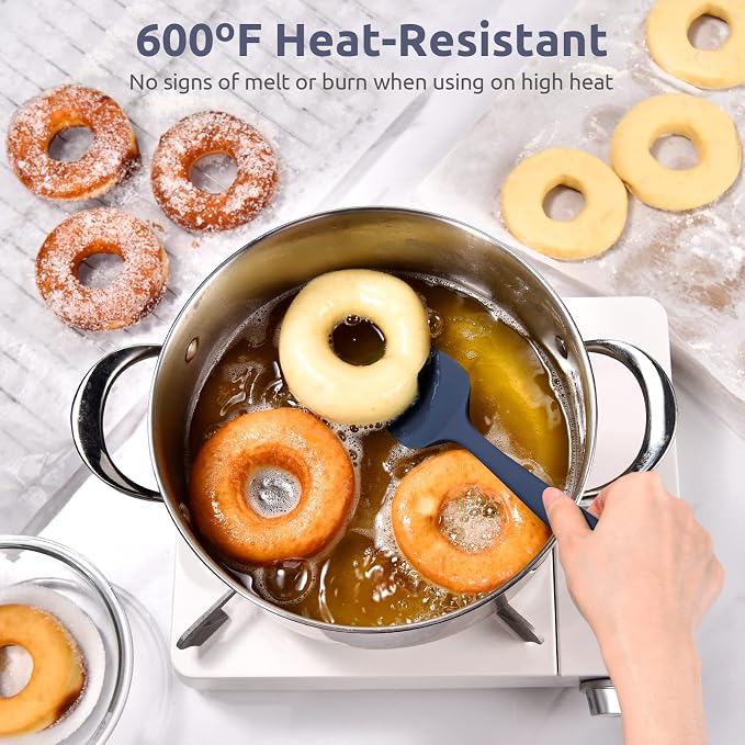 Heat Resistant Silicone Spoon Spatula: U-Taste 600ºF High Heat Flexible 11.38in - Image 3