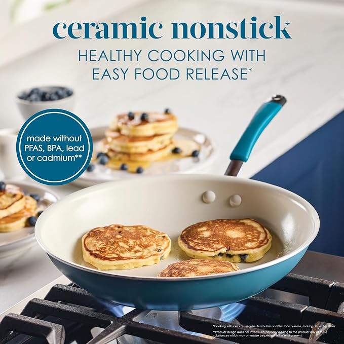 Rachael Ray Cucina Ceramic Nonstick Frying Pan/Skillet, 12.5 Inch Non Stick - Image 3