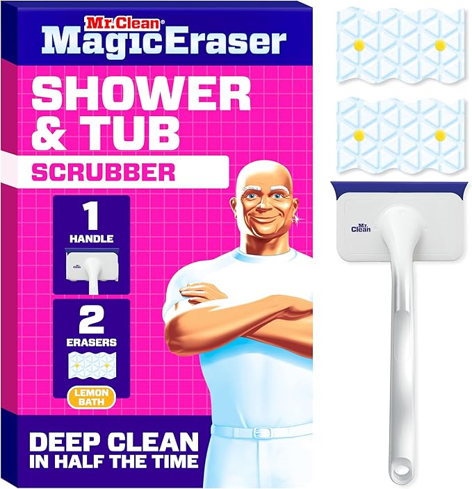 Mr. Clean Magic Eraser Shower & Tub Scrubber, Bathroom Cleaner, All in One by MrClean