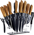 Kitchen Knife Set with Block, all in one 19 PCS High Carbon Stainless Steel by Dockorio