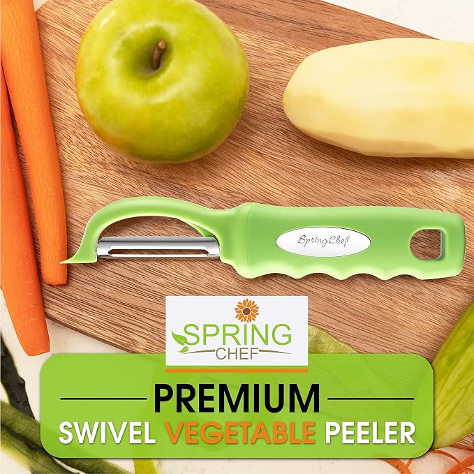 Spring Chef Premium Green Swivel Vegetable Peeler Set of 2, Stainless Steel - Image 7