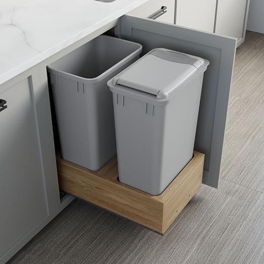 Dowell Double 50Qt Undermount Trash Pull-Out Waste Container - Image 5