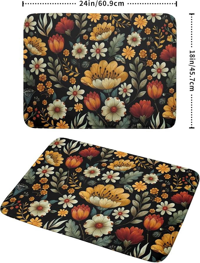 Vintage Boho Floral Dish Drying Mat - Image 2