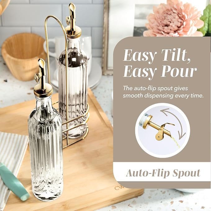 COOK WITH COLOR Glass Olive Oil Bottle Dispenser - Image 3
