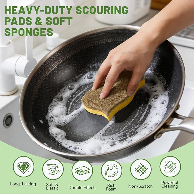 LILAC 12 Pack Natural Cellulose Sponges - Image 4