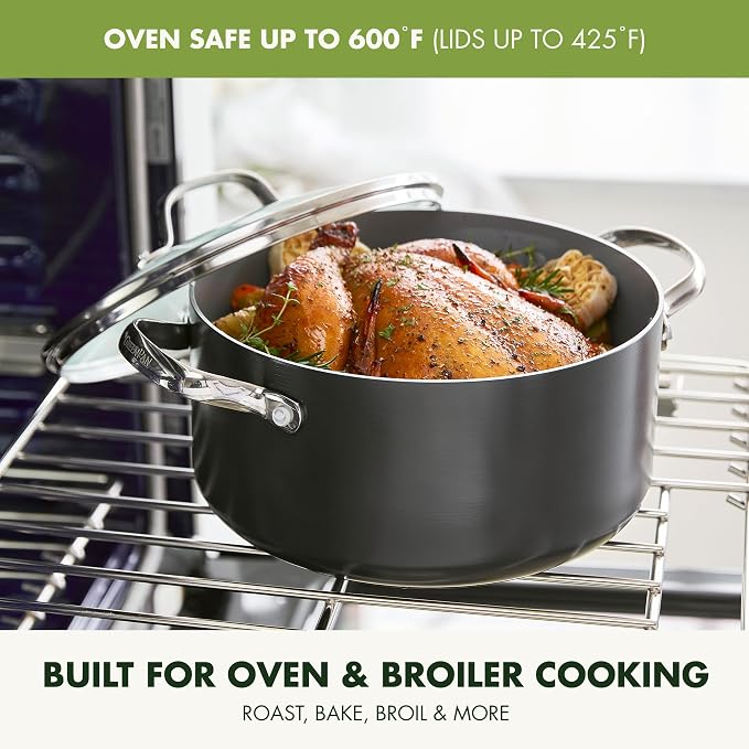 GreenPan Valencia Pro Ceramic Nonstick 13 Piece Cookware Set, Hard Anodized - Image 10