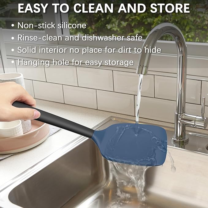 Coukre 2 Pack Silicone Spatula Set, High Heat Resistant, BPA Free Kitchen - Image 5