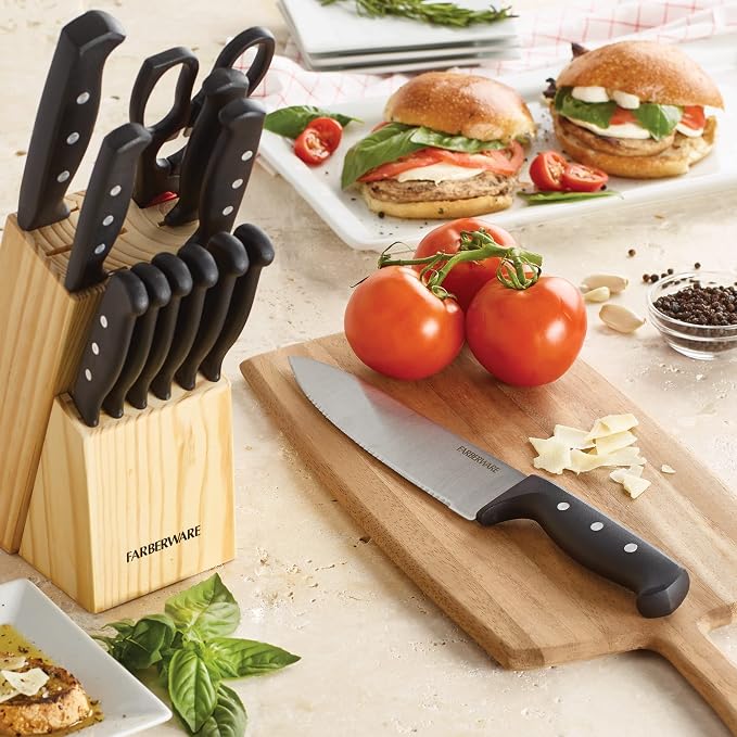 Farberware 22-Piece Never Needs Sharpening Triple Rivet High-Carbon Stainless - Image 8