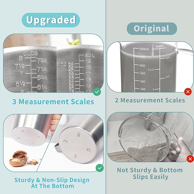Measuring Cup, Newness Stainless Steel Measuring Cup - Image 3