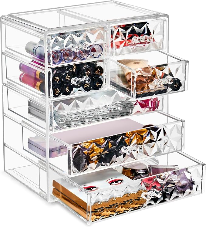 Sorbus Acrylic Makeup Organizer Set, 7-Drawer Vanity & Countertop Cosmetic - Image 7