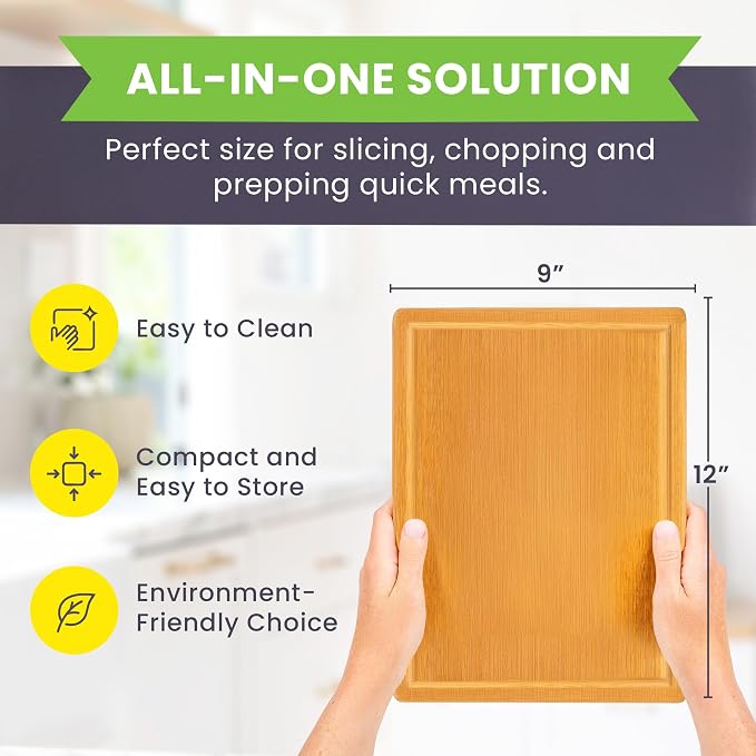 Small Bamboo Cutting Board – 12 Inch Wood Cutting Boards - Image 2