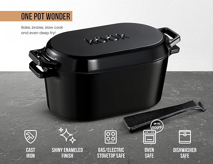 KooK Dutch Oven, for Bread Baking, Sourdough Loaf Pan, - Image 8