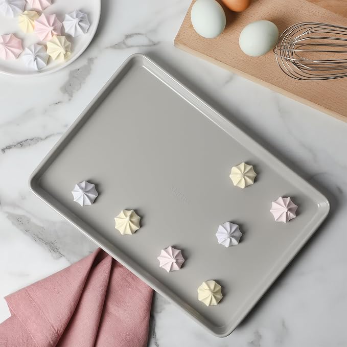Martha Stewart Gallen 13 x 9 Inch Nonstick Carbon Steel Cookie Sheet – Cool Grey - Image 8