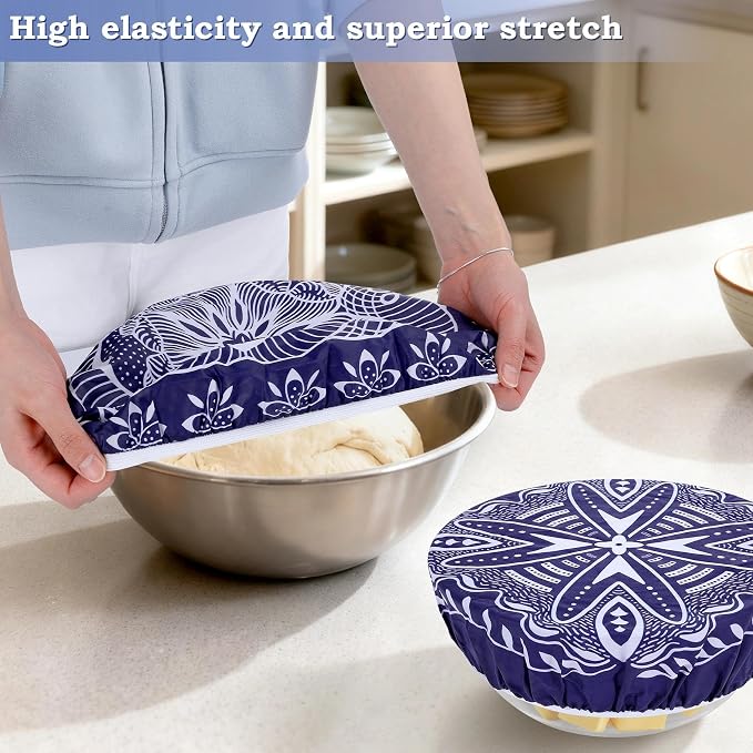 2 Large Reusable Beeswax Bowl Covers - Image 4