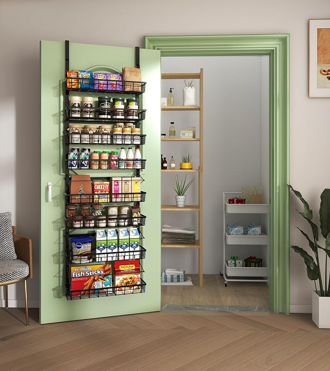 Mefirt Over The Door Pantry Organizer, Wall Mount Spice Rack, Pantry Hanging - Image 9