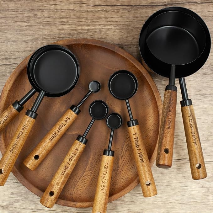 Measuring Cups and Spoons Set of 8, Stainless Steel Measuring Cup - Image 7