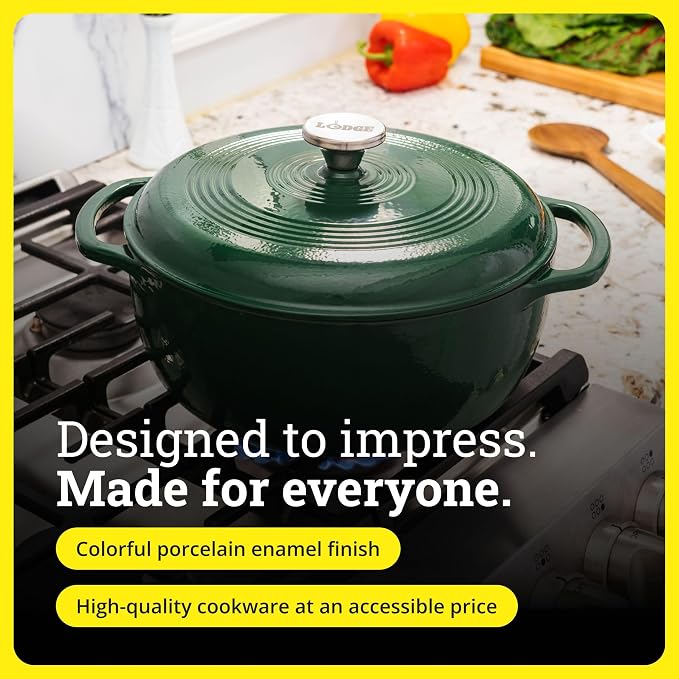 Lodge Essential Enamel Cast Iron Dutch Oven - Image 6