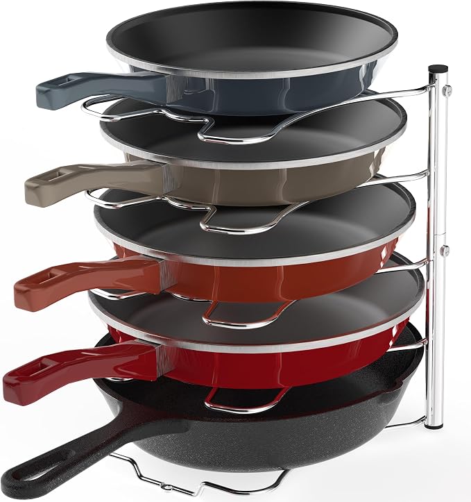 Simple Houseware Cabinet Pantry Pot and Pan Organizer Holder Rack by SimpleHouseware