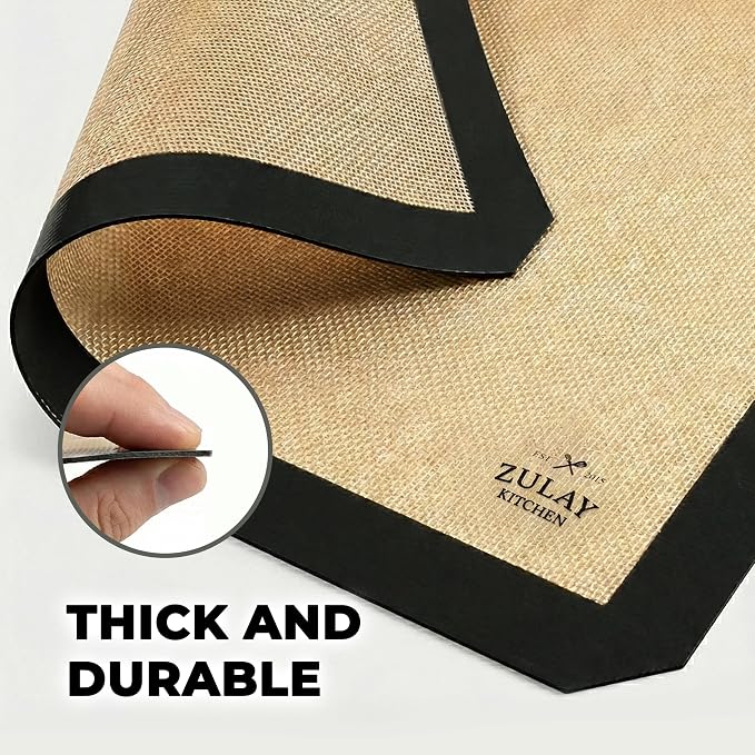 Zulay Kitchen Silicone Baking Mat Sheet Set - Image 6