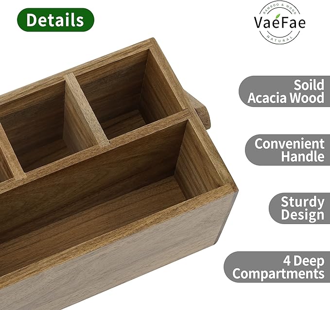VaeFae Acacia Silverware Caddy - Image 4