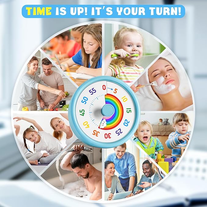 HIPPIH Visual Timer for Kids, 60 Minute Countdown Timers for Classroom Kitchen - Image 9