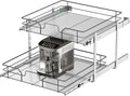 2-Tier Pull Out Cabinet Organizer, Soft Close Cabinet Slide Out Shelves by livethewayyoulike