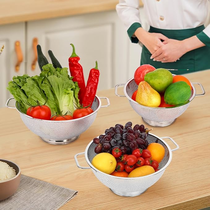 Colander for Kitchen, Stainless Steel Colander Strainer - Image 6