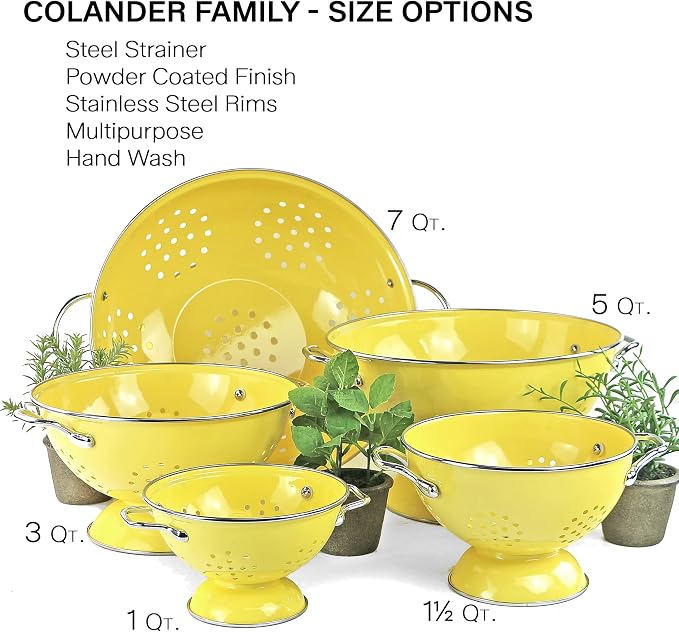 Calypso Basics by Reston Lloyd Powder Coated Enameled Colander, 1 Quart - Image 10