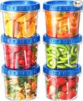 BiuLeon 6 Pack-24 oz Freezer Storage Containers, Plastic Food Storage Containers by Unknown