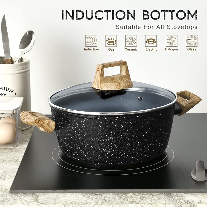 MICHELANGELO 4.3 Quart Nonstick Soup Pot - Image 4