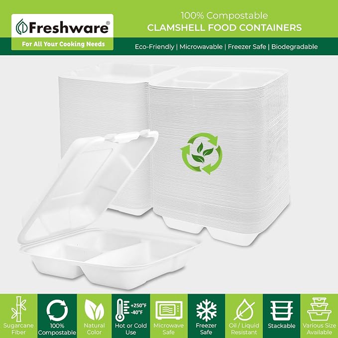 Freshware Clamshell Food Containers - Image 2