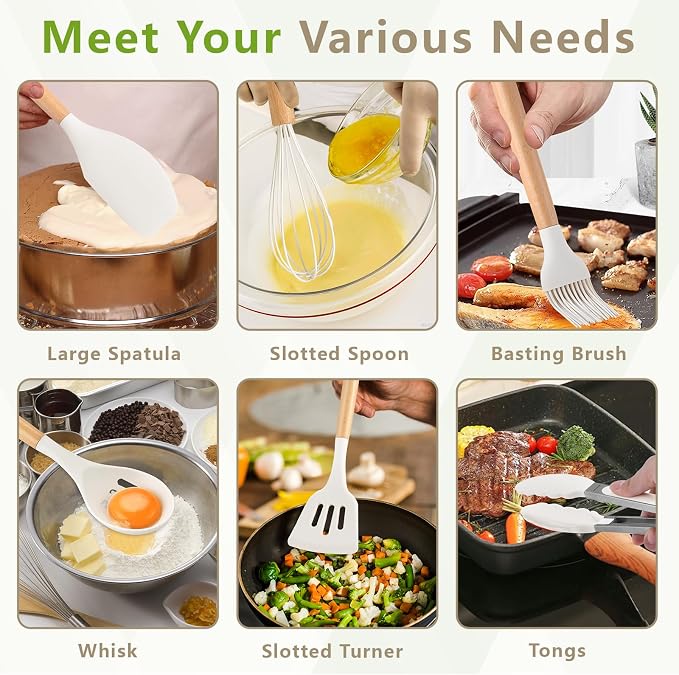 SAKAMOSH Silicone Cooking Utensils Set - Image 3