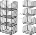 4-Tier Stackable Closet Organizers and Storage Basket by Unknown
