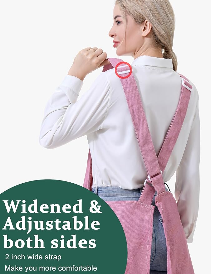 Cozy Adjustable Cross Back Aprons - Image 3