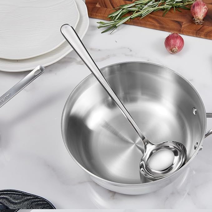KEAWELL Premium 11" Verona Small Soup Ladle, 18/10 Stainless Steel, Heavy-Duty - Image 6