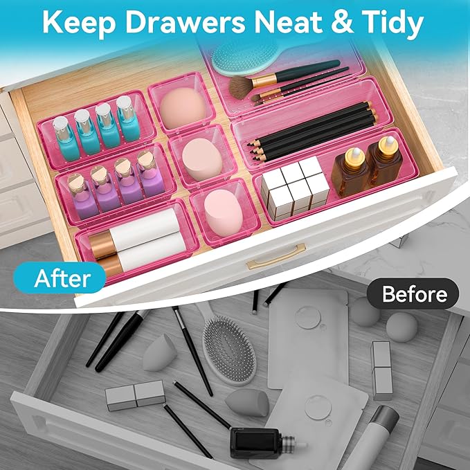 ElegantArray 12 PCS Drawer Organizer Set, 4 Sizes Tool Storage Trays - Image 3