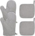 4 Pcs Oven Mitts and Pot Holders Heat Resistant Oven Mitts Sets Non Slip Oven by Unknown