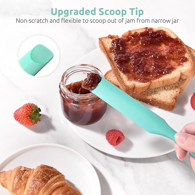 U-Taste Silicone Jar Spatula for Sourdough Starter: Long Skinny Food-Grade Jam - Image 4