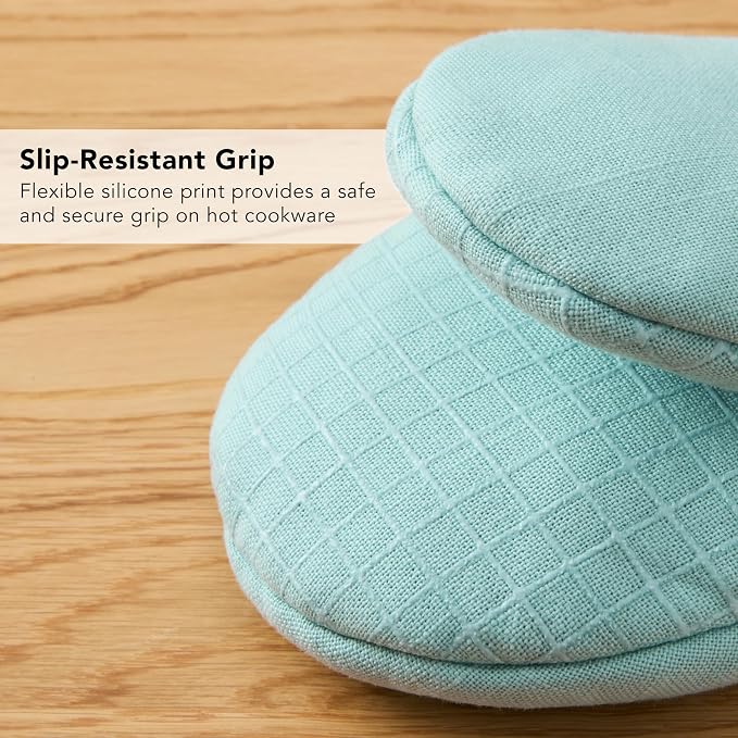 KITCHENAID Gourmet Series Gridlines Mini Oven Mitts 2-Pack Set, Heat Resistant - Image 7