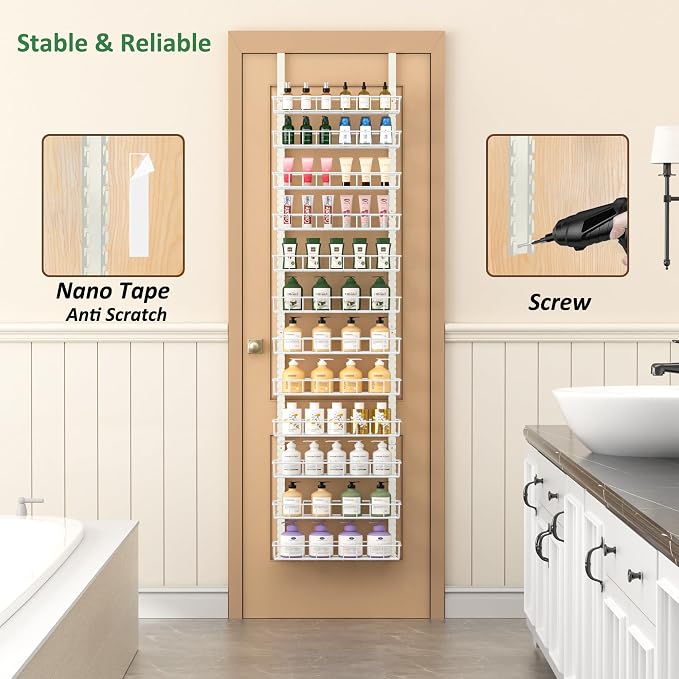 Churboro Over the Door Pantry Organizer Rack - Image 5